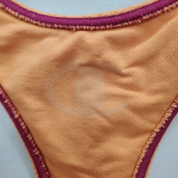 Champion Orange Contrast Stitch Medium Support Wireless Racerback Sports Bra L - Picture 4 of 7